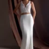Khloe Satin Fishtail Maxi Skirt – White Khloe Satin Fishtail Maxi Skirt – White