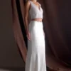Khloe Satin Fishtail Maxi Skirt – White Khloe Satin Fishtail Maxi Skirt – White