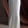 Khloe Satin Fishtail Maxi Skirt – White Khloe Satin Fishtail Maxi Skirt – White
