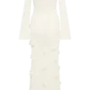 Kiki Off Shoulder Knit Rose Maxi Dress – Ivory Kiki Off Shoulder Knit Rose Maxi Dress – Ivory