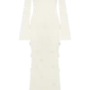 Kiki Off Shoulder Knit Rose Maxi Dress – Ivory Kiki Off Shoulder Knit Rose Maxi Dress – Ivory