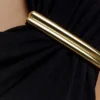 Kinsley Slinky Maxi Dress With Hardware – Black Kinsley Slinky Maxi Dress With Hardware – Black