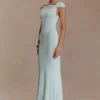 Kinsley Slinky Maxi Dress With Hardware – Lagoon
