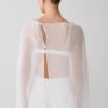 Kirstine Bralette With Chiffon Cape – Ivory