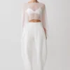 Kirstine Bralette With Chiffon Cape – Ivory