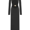 Kiyah Slinky Cut Out Maxi Dress – Black Kiyah Slinky Cut Out Maxi Dress – Black