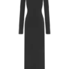 Kiyah Slinky Cut Out Maxi Dress – Black Kiyah Slinky Cut Out Maxi Dress – Black