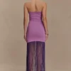 Koah Fringe Bandage Knit Maxi Dress – Purple Koah Fringe Bandage Knit Maxi Dress – Purple