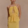 Korra Chiffon Halter Top – Butterscotch Korra Chiffon Halter Top – Butterscotch