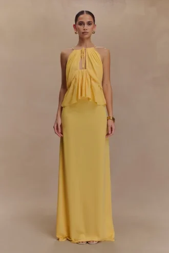 Katalina Chiffon Maxi Skirt – Butterscotch Katalina Chiffon Maxi Skirt – Butterscotch
