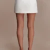 Kylie Satin Mini Skirt – Ivory