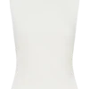 Kyra Open Back Scuba Crepe Top – White