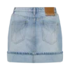 Lakoda Cuffed Denim Mini Skirt – Washed Light Blue Lakoda Cuffed Denim Mini Skirt – Washed Light Blue