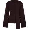Lara Knit Cardigan With Scarf – Chocolate Lara Knit Cardigan With Scarf – Chocolate