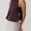 Laurelle Sleeveless Modal Draped Bodysuit – Chocolate Laurelle Sleeveless Modal Draped Bodysuit – Chocolate