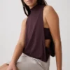 Laurelle Sleeveless Modal Draped Bodysuit – Chocolate Laurelle Sleeveless Modal Draped Bodysuit – Chocolate