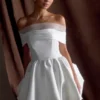 Lauretta Off Shoulder Mini Dress – White