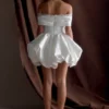 Lauretta Off Shoulder Mini Dress – White