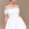 Lauretta Off Shoulder Mini Dress – White