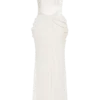 Leila Satin Corset Maxi Dress – Ivory