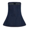 Lennox Strapless Long Line Button Top – Indigo Blue
