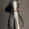 Levi Long Trench Wool Coat – Grey Marle Levi Long Trench Wool Coat – Grey Marle
