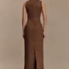 Liam Faux Suede Maxi Dress – Dark Chocolate Liam Faux Suede Maxi Dress – Dark Chocolate