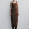 Liam Faux Suede Maxi Dress – Dark Chocolate Liam Faux Suede Maxi Dress – Dark Chocolate