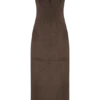 Liam Faux Suede Maxi Dress – Dark Chocolate Liam Faux Suede Maxi Dress – Dark Chocolate