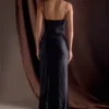 Lilly Sweetheart Satin Maxi Dress – Black Lilly Sweetheart Satin Maxi Dress – Black