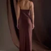 Lilly Sweetheart Satin Maxi Dress – Dark Chocolate Lilly Sweetheart Satin Maxi Dress – Dark Chocolate