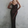 Lilly Sweetheart Satin Maxi Dress – Dark Chocolate Lilly Sweetheart Satin Maxi Dress – Dark Chocolate