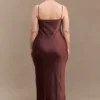 Lilly Sweetheart Satin Maxi Dress – Dark Chocolate Lilly Sweetheart Satin Maxi Dress – Dark Chocolate