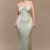 Lilly Sweetheart Satin Maxi Dress – Sage Lilly Sweetheart Satin Maxi Dress – Sage