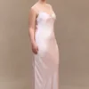 Lilly Sweetheart Satin Maxi Dress – Soft Pink