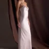 Lilly Sweetheart Satin Maxi Dress – Soft Pink