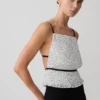 Lilou Pleated Sleeveless Top – Polka Dot Lilou Pleated Sleeveless Top – Polka Dot