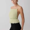Lilou Pleated Sleeveless Top – Sage Lilou Pleated Sleeveless Top – Sage