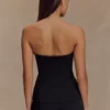 Lindie Strapless Suiting Top – Black Lindie Strapless Suiting Top – Black