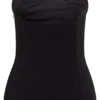 Lindie Strapless Suiting Top – Black Lindie Strapless Suiting Top – Black