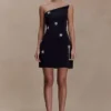 Liva Strapless Diamante Floral Trim Mini Dress – Black Liva Strapless Diamante Floral Trim Mini Dress – Black
