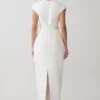 Livia V Neck Linen Maxi Dress – White Livia V Neck Linen Maxi Dress – White