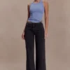 Lola Ribbed Sleeveless Top With Hardware – Cornflower Blue Lola Ribbed Sleeveless Top With Hardware – Cornflower Blue