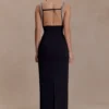 Lorde Embellished Crepe Maxi Dress – Black Lorde Embellished Crepe Maxi Dress – Black