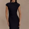 Lorena Cotton Midi Dress – Black Lorena Cotton Midi Dress – Black