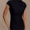 Lorena Cotton Midi Dress – Black Lorena Cotton Midi Dress – Black