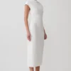 Lorena Cotton Midi Dress – White Lorena Cotton Midi Dress – White