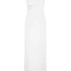 Lottie Slinky Maxi Dress With Split – White