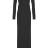 Louisa Long Sleeve Slinky Maxi Dress – Black Louisa Long Sleeve Slinky Maxi Dress – Black