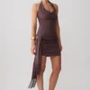 Lucien Cowl Neck Mini Dress – Peppercorn Lucien Cowl Neck Mini Dress – Peppercorn